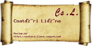 Csatári Liána névjegykártya